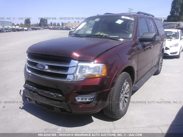 1FMJU1JT3HEA79889 - 2017 FORD EXPEDITION XLT/KING RANCH RED photo 2