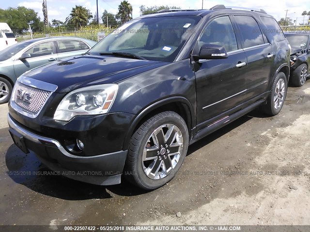 1GKKRTED7CJ371719 - 2012 GMC ACADIA DENALI BLACK photo 2