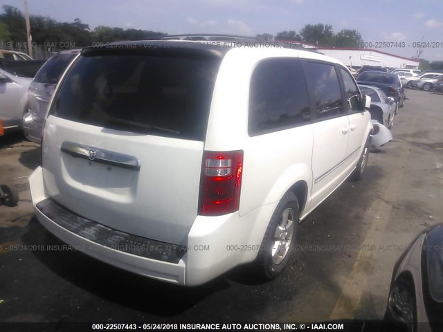 1D8HN54P08B184429 - 2008 DODGE GRAND CARAVAN SXT WHITE photo 4