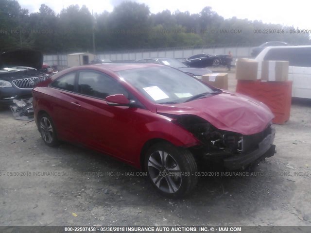 KMHDH6AE7DU012647 - 2013 HYUNDAI ELANTRA COUPE GS/SE RED photo 1