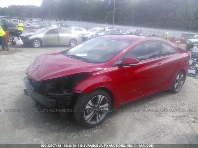 KMHDH6AE7DU012647 - 2013 HYUNDAI ELANTRA COUPE GS/SE RED photo 2