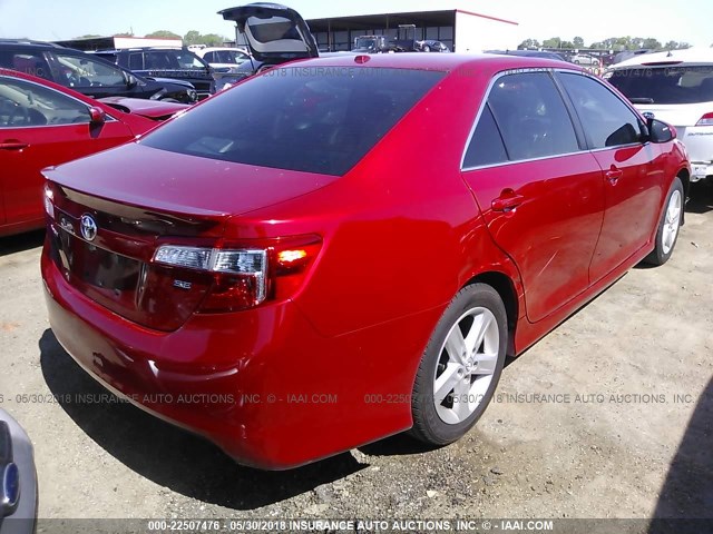 4T1BF1FK2DU722277 - 2013 TOYOTA CAMRY L/SE/LE/XLE 红色 照片 4
