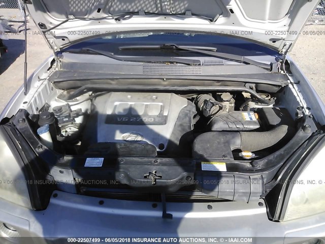 KM8JN72D46U397742 - 2006 HYUNDAI TUCSON GLS/LIMITED SILVER photo 10