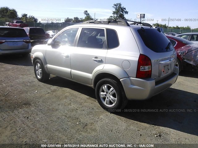 KM8JN72D46U397742 - 2006 HYUNDAI TUCSON GLS/LIMITED SILVER photo 3