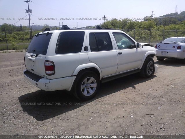 JN8DR09Y33W824208 - 2003 NISSAN PATHFINDER LE/SE WHITE photo 4