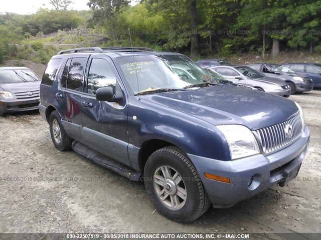 4M2DU86W92ZJ22526 - 2002 MERCURY MOUNTAINEER  BLUE photo 1