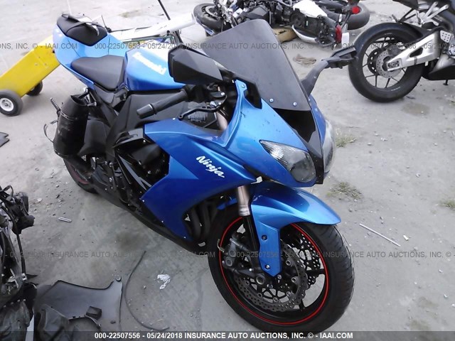 JKAZXCE1X8A007477 - 2008 KAWASAKI ZX1000 E BLUE photo 1