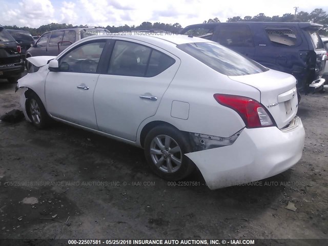 3N1CN7AP6CL802209 - 2012 NISSAN VERSA S/SV/SL WHITE photo 3