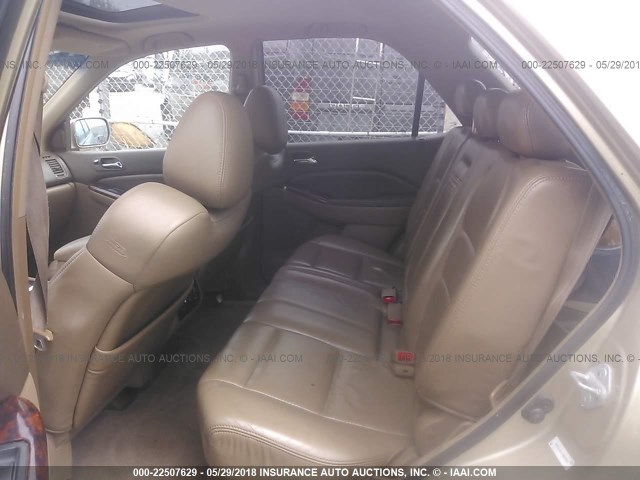 2HNYD18661H528851 - 2001 ACURA MDX TOURING GOLD photo 8