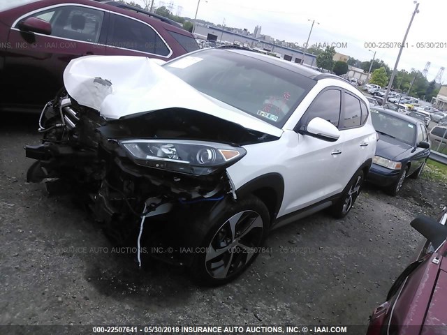 KM8J3CA26HU383732 - 2017 HYUNDAI TUCSON LIMITED/SPORT AND ECO/SE WHITE photo 2