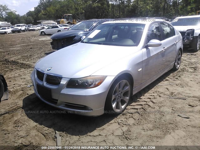 WBAVB77528NH79376 - 2008 BMW 335 I SILVER photo 2