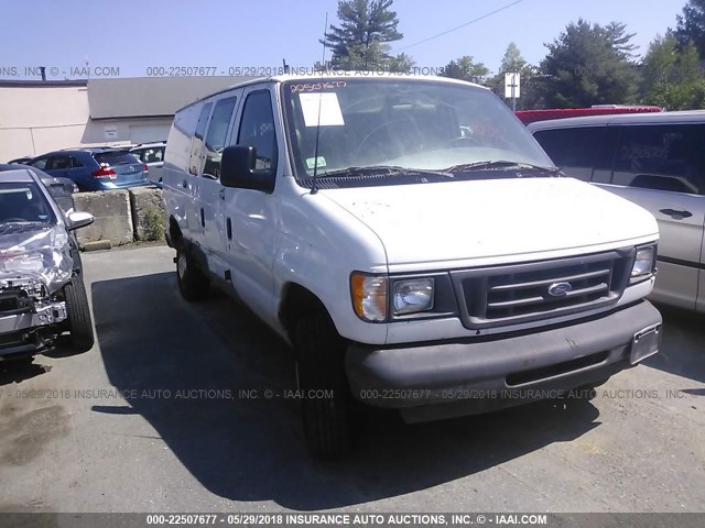 1FTNE24L33HA04136 - 2003 FORD ECONOLINE E250 VAN WHITE photo 1