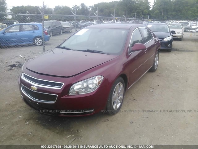 1G1ZC5E14BF282360 - 2011 CHEVROLET MALIBU 1LT RED photo 2