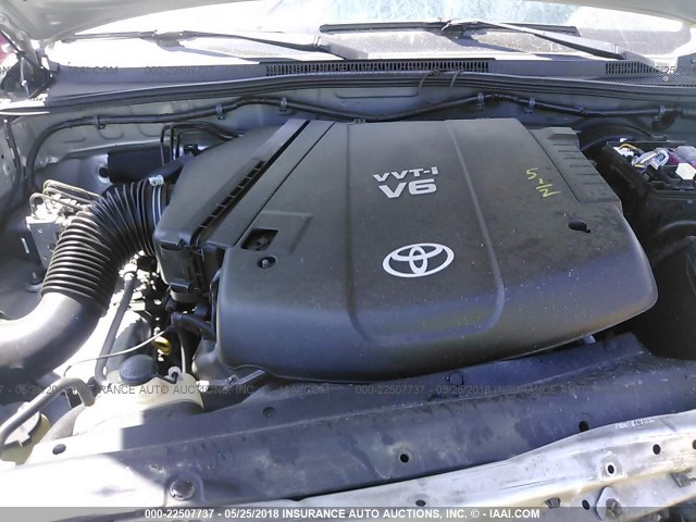 3TMJU62N17M047663 - 2007 TOYOTA TACOMA DOUBLE CAB PRERUNNER SILVER photo 10