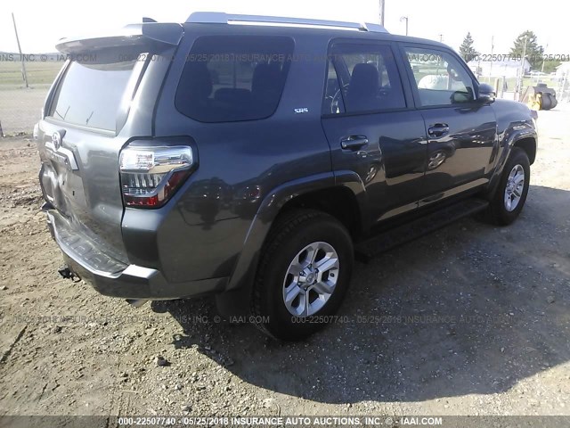 JTEBU5JR2J5529957 - 2018 TOYOTA 4RUNNER SR5 PREM/LTDL/TRAIL/TRD GRAY photo 4