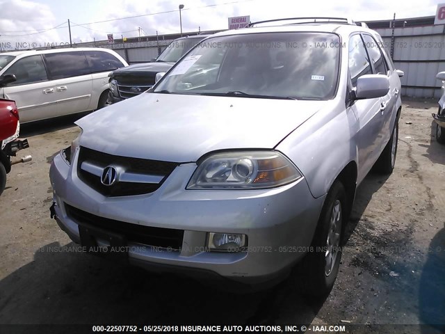 2HNYD18834H516128 - 2004 ACURA MDX TOURING SILVER photo 2