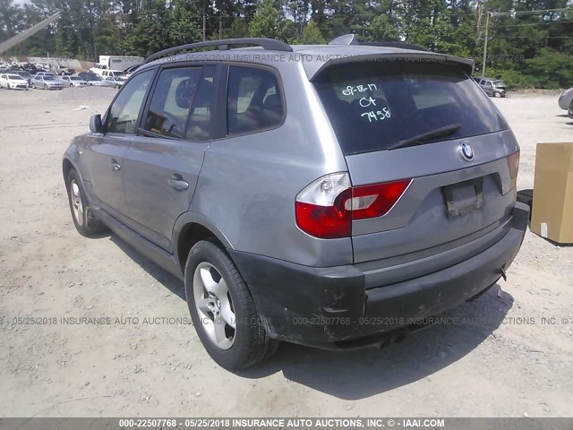 WBXPA73474WA77458 - 2004 BMW X3 2.5I 灰色 照片 3