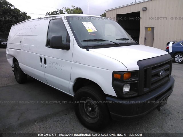 1FTNE1EW8DDA49052 - 2013 FORD ECONOLINE E150 VAN WHITE photo 1