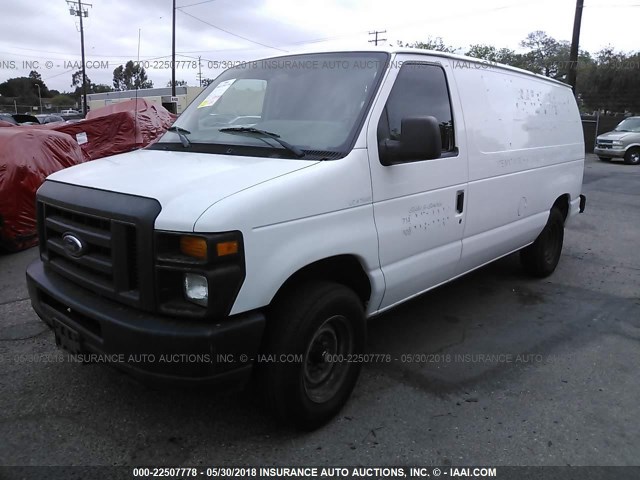 1FTNE1EW8DDA49052 - 2013 FORD ECONOLINE E150 VAN WHITE photo 2