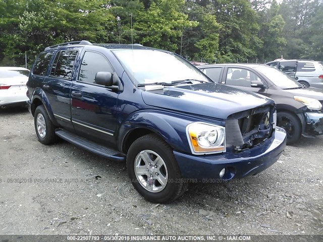 1D4HB58N84F241630 - 2004 DODGE DURANGO LIMITED BLUE photo 1