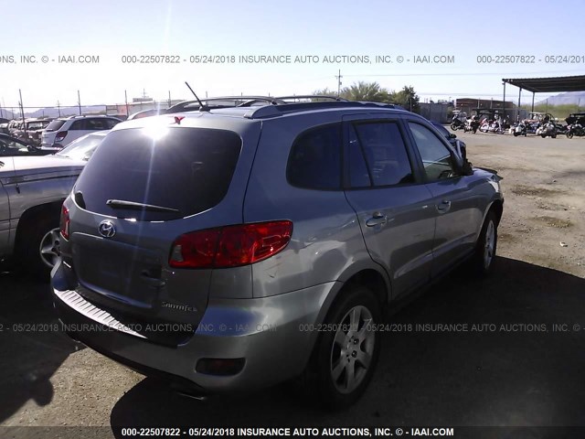 5NMSH13E77H026507 - 2007 HYUNDAI SANTA FE SE/LIMITED SILVER photo 4