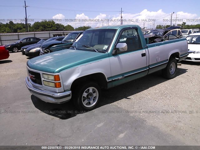 1GTDC14Z8RZ513402 - 1994 GMC SIERRA C1500 GREEN photo 2