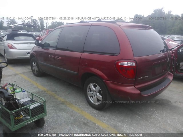 1D4GP45R65B137211 - 2005 DODGE CARAVAN SXT BURGUNDY photo 3