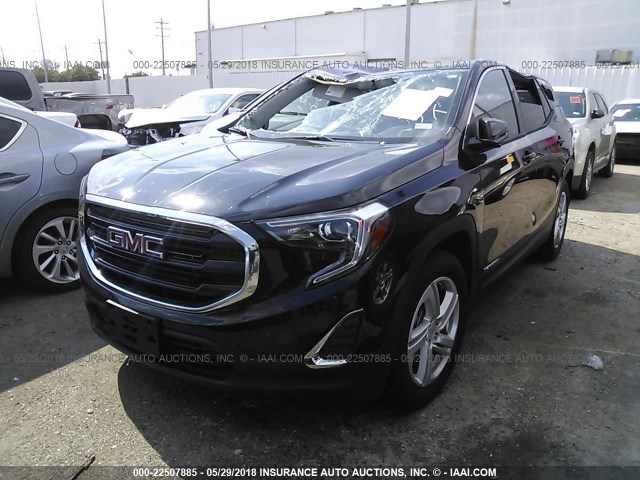 3GKALMEV0JL302436 - 2018 GMC TERRAIN SLE BLACK photo 2