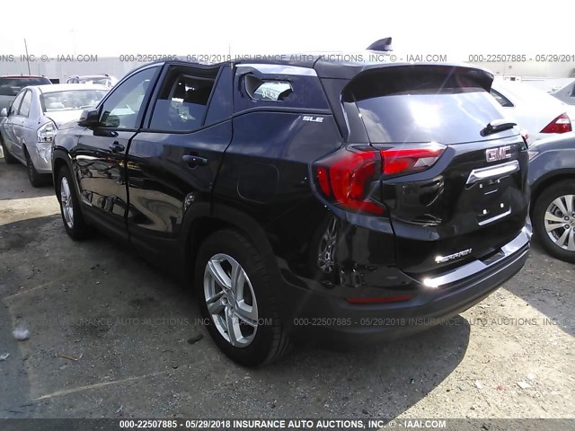 3GKALMEV0JL302436 - 2018 GMC TERRAIN SLE BLACK photo 3