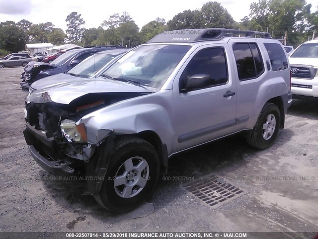 5N1AN08W05C630648 - 2005 NISSAN XTERRA OFF ROAD/S/SE SILVER photo 2