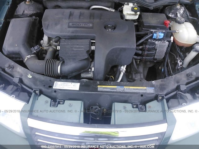 1G8AJ55F07Z188692 - 2007 SATURN ION LEVEL 2 GREEN photo 10