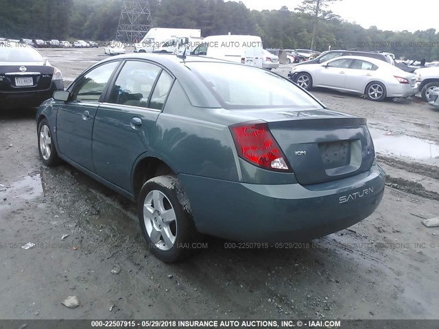 1G8AJ55F07Z188692 - 2007 SATURN ION LEVEL 2 GREEN photo 3