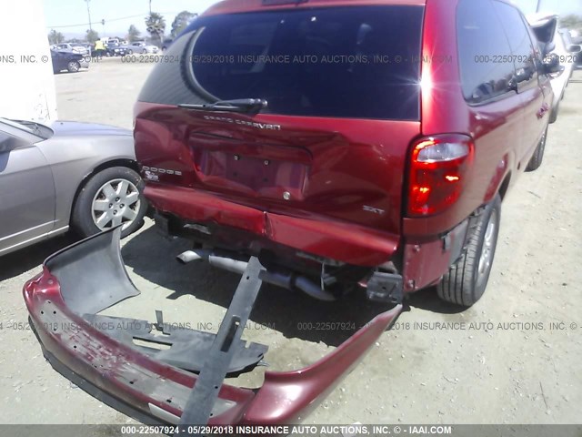 2D4GP44L85R104094 - 2005 DODGE GRAND CARAVAN SXT BURGUNDY photo 6