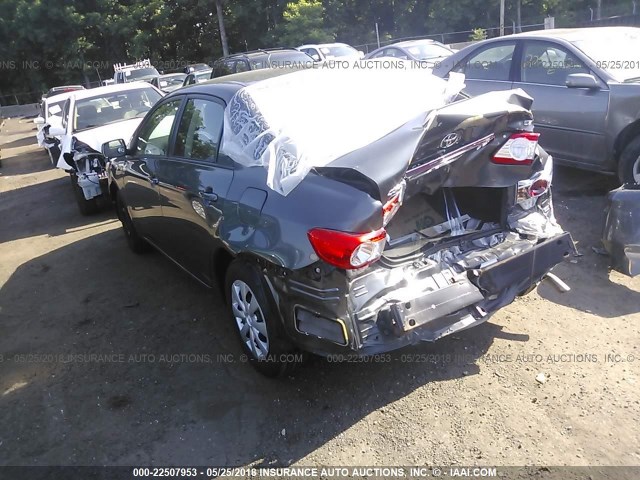 2T1BU4EE6BC727208 - 2011 TOYOTA COROLLA S/LE GRAY photo 3