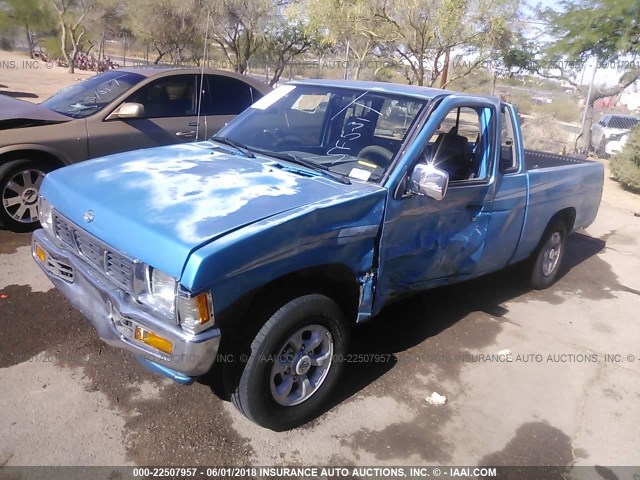 1N6SD16S2TC364089 - 1996 NISSAN TRUCK KING CAB SE/KING CAB XE BLUE photo 2