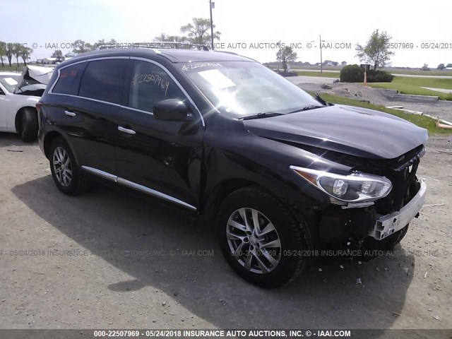 5N1AL0MMXDC343634 - 2013 INFINITI JX35 BLACK photo 1