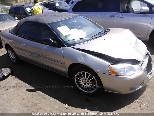 1C3EL55R74N114852 - 2004 CHRYSLER SEBRING LXI GOLD photo 1