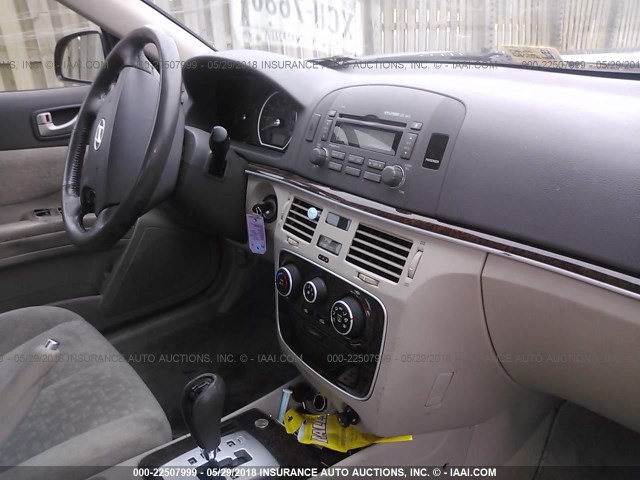 5NPEU46F26H021201 - 2006 HYUNDAI SONATA GLS/LX BLACK photo 5