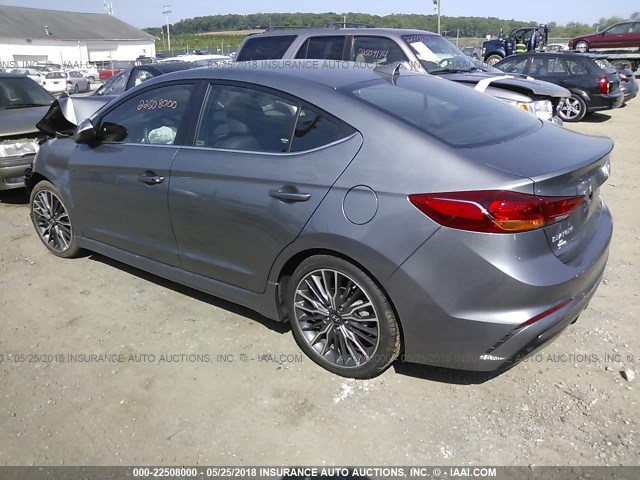 KMHD04LB7JU553644 - 2018 HYUNDAI ELANTRA SPORT SILVER photo 3