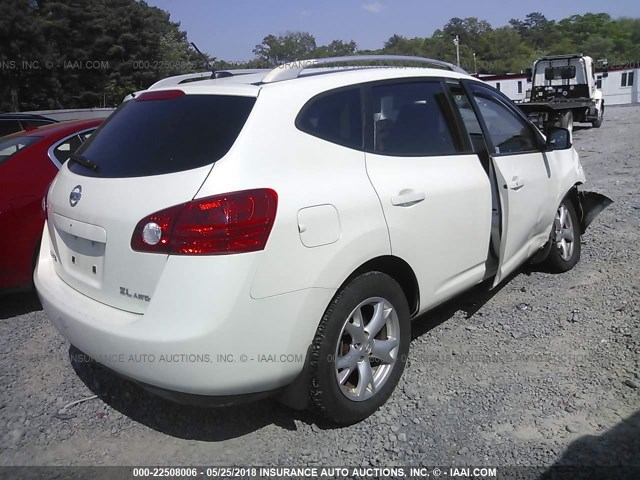 JN8AS58V18W405521 - 2008 NISSAN ROGUE S/SL WHITE photo 4