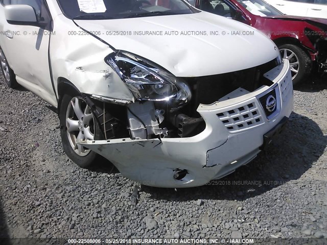 JN8AS58V18W405521 - 2008 NISSAN ROGUE S/SL WHITE photo 6