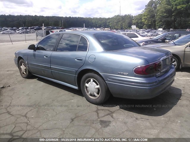 1G4HP54K4Y4141371 - 2000 BUICK LESABRE CUSTOM BLUE photo 3