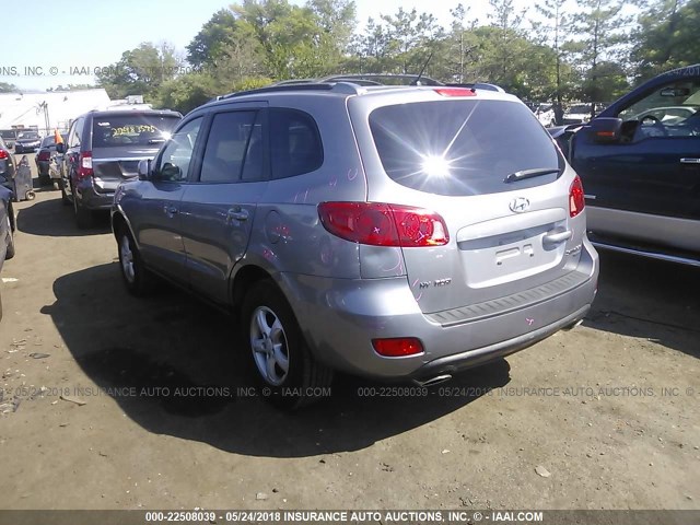 5NMSG73D47H033296 - 2007 HYUNDAI SANTA FE GLS GRAY photo 3