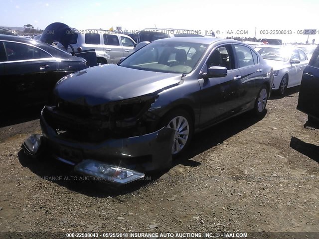 1HGCR3F98FA016817 - 2015 HONDA ACCORD TOURING GRAY photo 2