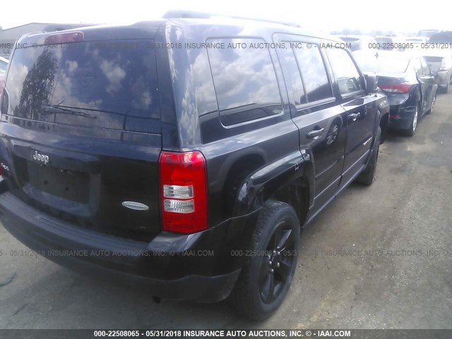 1C4NJRFB8ED915193 - 2014 JEEP PATRIOT LATITUDE BLACK photo 4