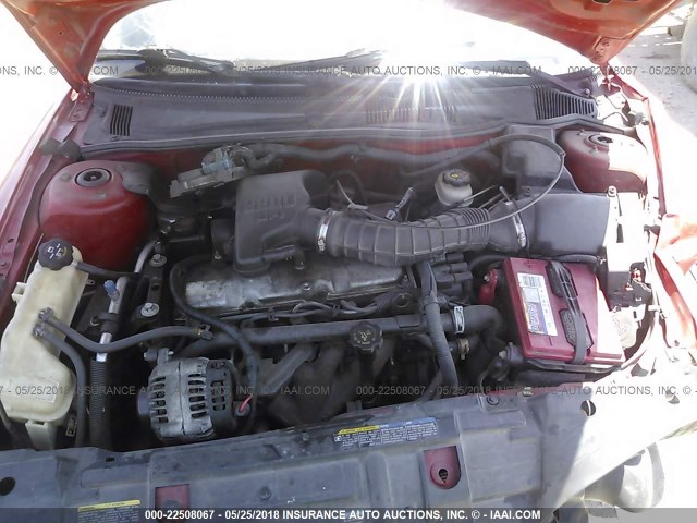 1G1JC524427101537 - 2002 CHEVROLET CAVALIER CNG RED photo 10