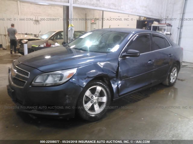 1G11B5SA6DF260223 - 2013 CHEVROLET MALIBU LS BLUE photo 2