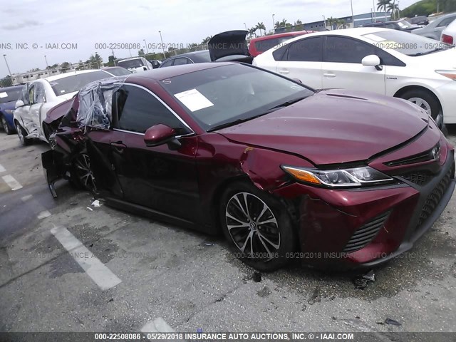 4T1B11HK0JU548443 - 2018 TOYOTA CAMRY L/LE/XLE/SE/XSE RED photo 1