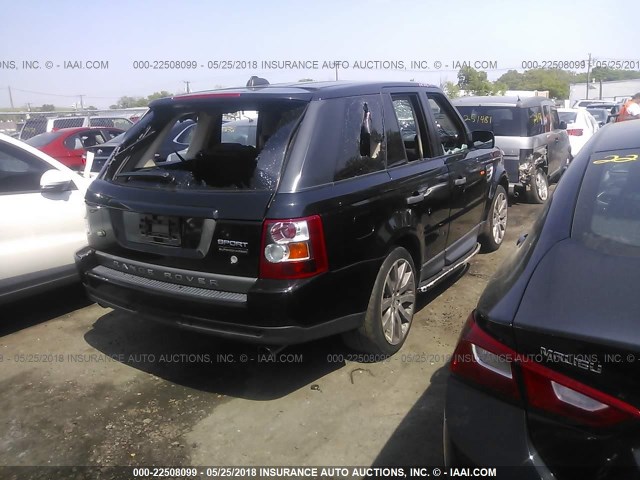 SALSH23486A980455 - 2006 LAND ROVER RANGE ROVER SPORT SUPERCHARGED BLACK photo 4