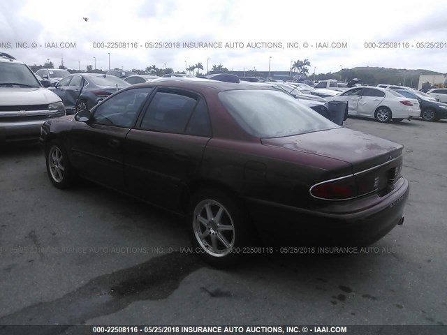 2G4WS52JX21154418 - 2002 BUICK CENTURY CUSTOM MAROON photo 3